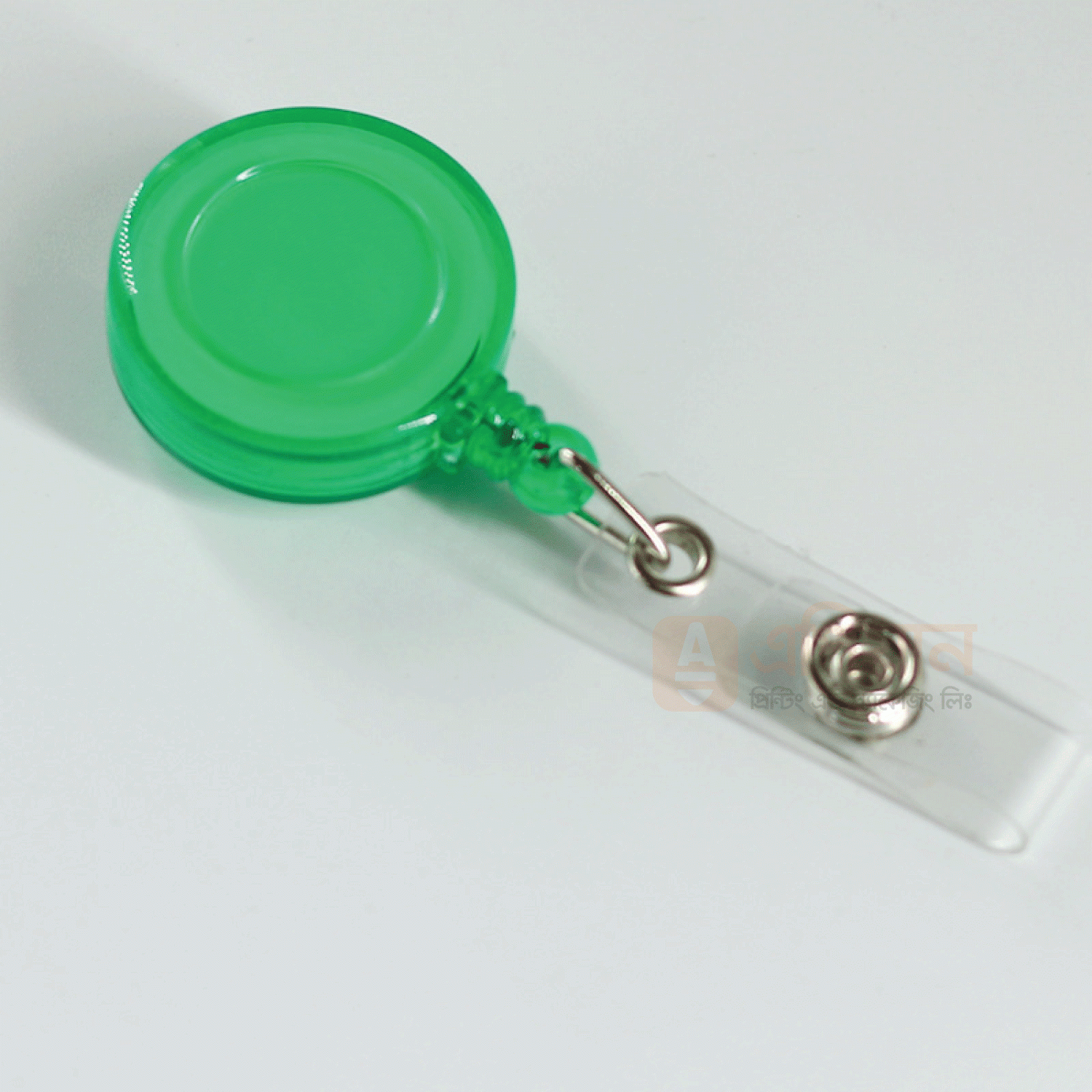 plastic Retractable Round Badge Reel_Light Green Color